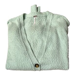 Free People Found My Friend Cardi - Aqua Haze | Sz Large